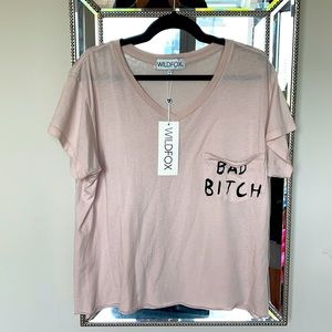 WildFox “Bad Bitch” Pocket Tee Size L